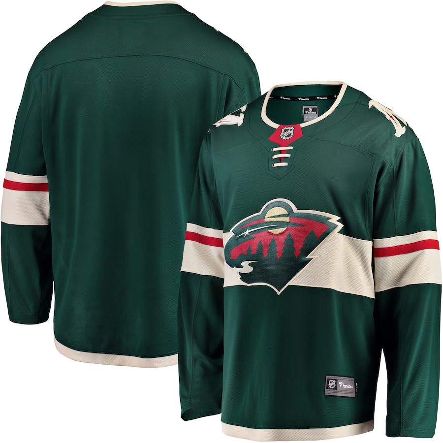 Men Minnesota Wild Fanatics Branded Green Breakaway Home NHL Jersey->minnesota wild->NHL Jersey